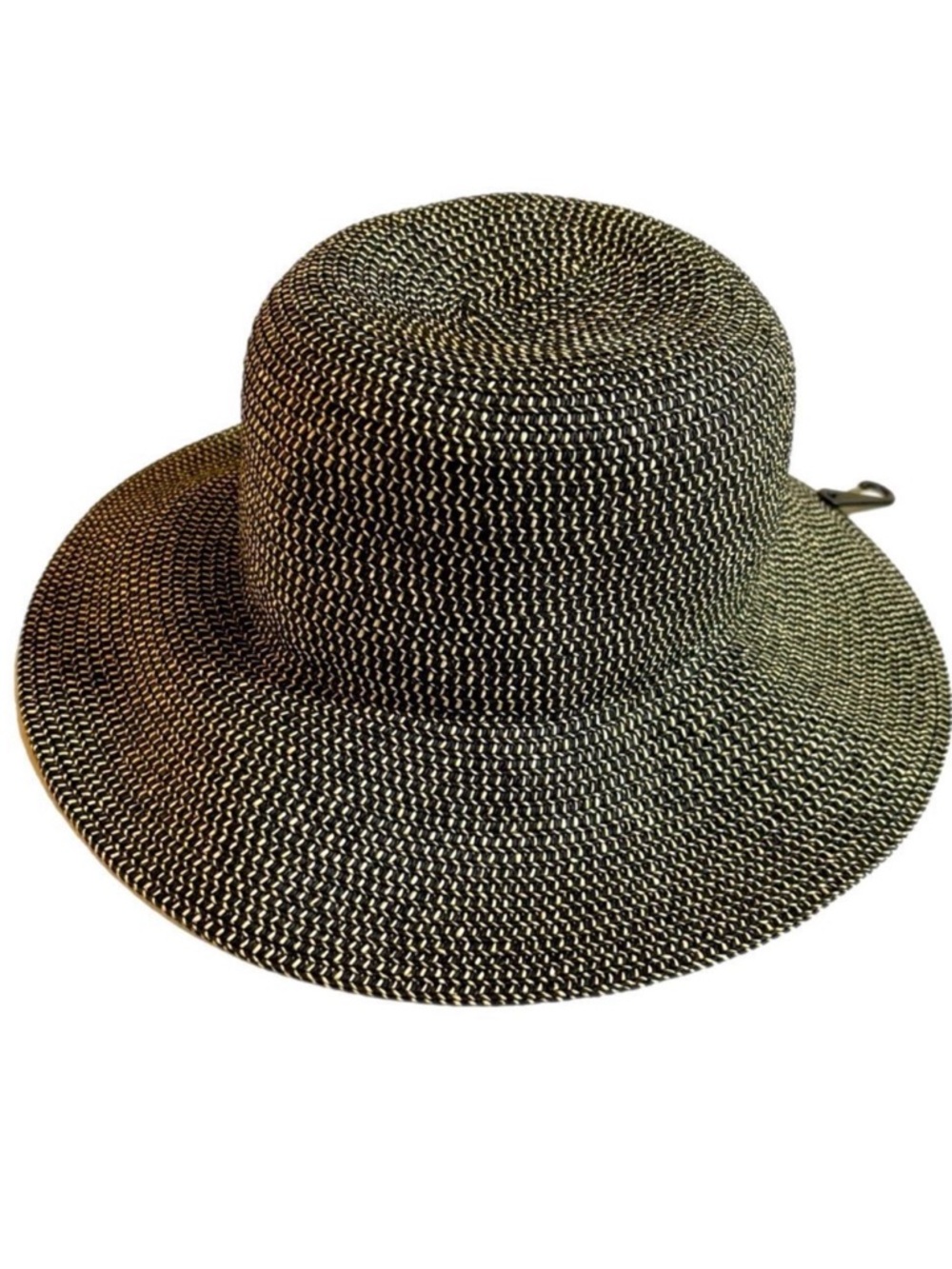 Sonoma SPF 50 Black and White Woven Wide-Brim Hat